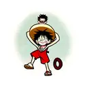monkey d luffy tattoo design idea