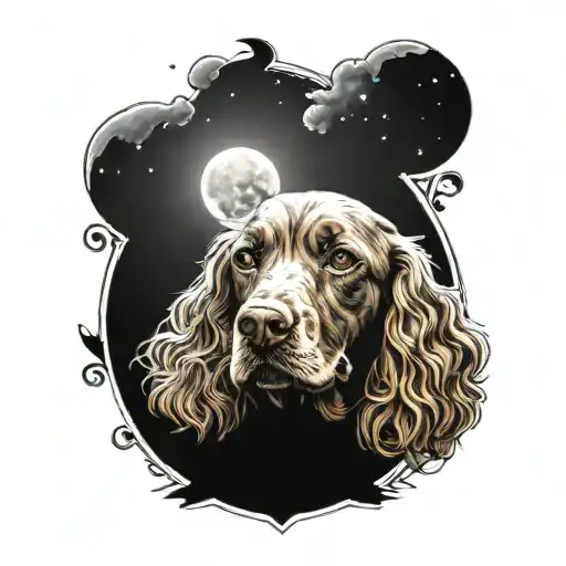 Little prince Coker spaniel moon Peter pan we'dy north star tattoo design idea