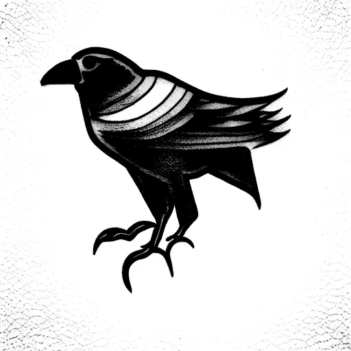 Crow minimal black and white icon. Minimalistic... - Stock Illustration  [103537328] - PIXTA