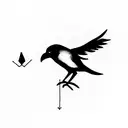 Crow tattoo design idea