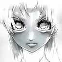 anime eyes in a rectangular box tattoo design idea