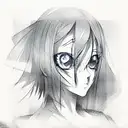 anime eyes in a rectangular box tattoo design idea