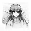 anime eyes in a rectangular box tattoo design idea