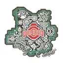 State of Ohio as a buckeye with OSU block-0 in center lots of color tattoo design idea