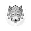 geometric viking wolf armor tattoo design idea