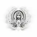 virgen tattoo design idea