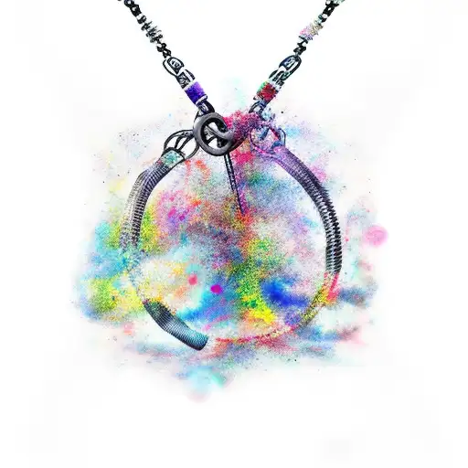 broken chains tattoo design idea