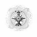 Intricate design of Yggdrasil tree with Nordic compass and Ouroboros tattoo design idea