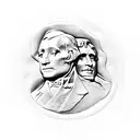 A pressed penny design featuring Mount Rushmore in South Dakota tattoo design idea