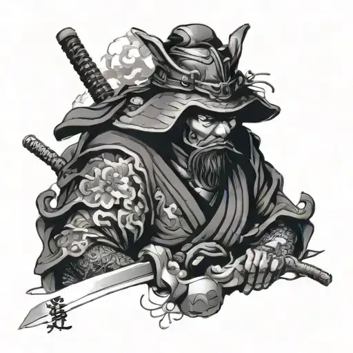 Ronin samurai tattoo design idea