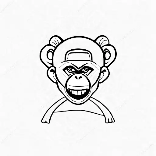 monkey with Spotify qr code tattoo design idea