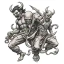 God vs the devil fighting tattoo design tattoo design idea