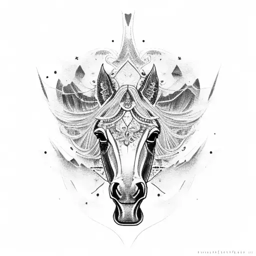 Mustang tattoo design idea