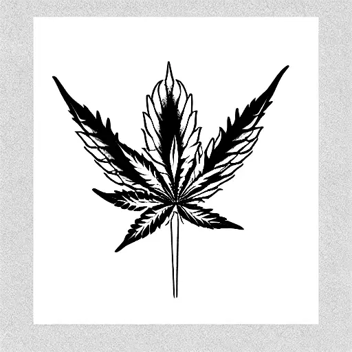 Buda, cannabis ,yin yeng tattoo design idea