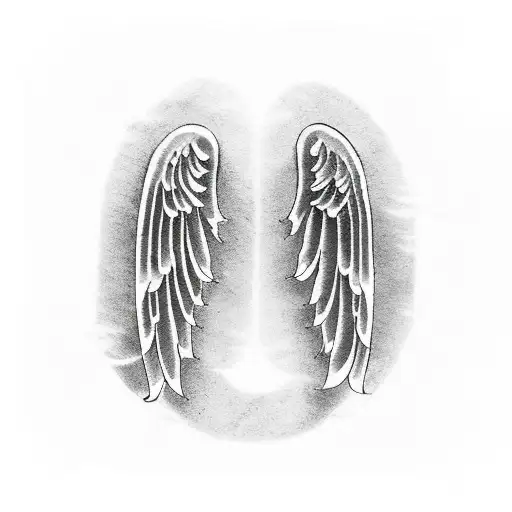 angel wing and devil wing tattoo design idea