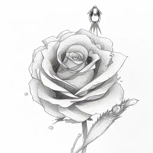 rocket lounge moment with flowers tattoo design idea
