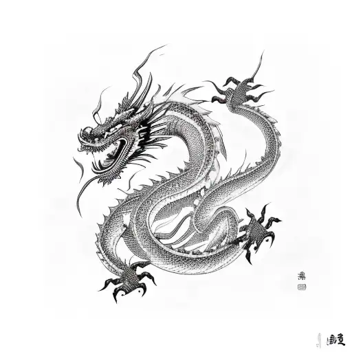 China Dragon tattoo design idea