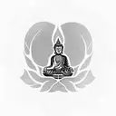 budha, cannabis tattoo design idea