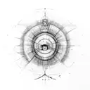 The Vitruvian man Alien tattoo design idea