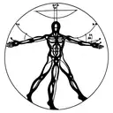 The Vitruvian man Alien tattoo design idea