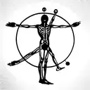 The Vitruvian man Alien tattoo design idea