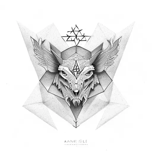 angle and devon made from smaller meaningful symbols  tattoo design idea