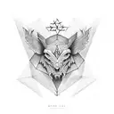 angle and devon made from smaller meaningful symbols  tattoo design idea