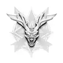 angle and devon made from smaller meaningful symbols  tattoo design idea