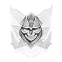 angle and devon made from smaller meaningful symbols  tattoo design idea