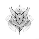 angle and devon made from smaller meaningful symbols  tattoo design idea