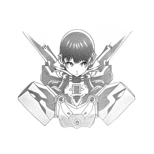 asuka Evangelion tattoo design idea