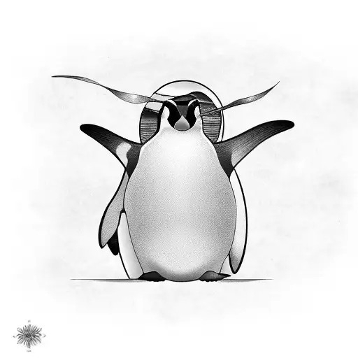 emperor Penguin tattoo design idea