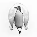emperor penguin tattoo design idea