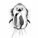 emperor penguin tattoo design idea