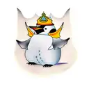 emperor penguin tattoo design idea