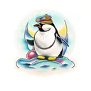 emperor penguin tattoo design idea