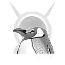 emperor penguin tattoo design idea