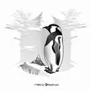 emperor penguin tattoo design idea