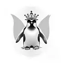 emperor penguin tattoo design idea