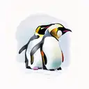 emperor penguin tattoo design idea