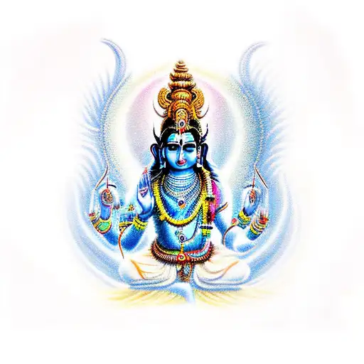 essense of hindu god bramha, vishnu and Shiva tattoo design idea