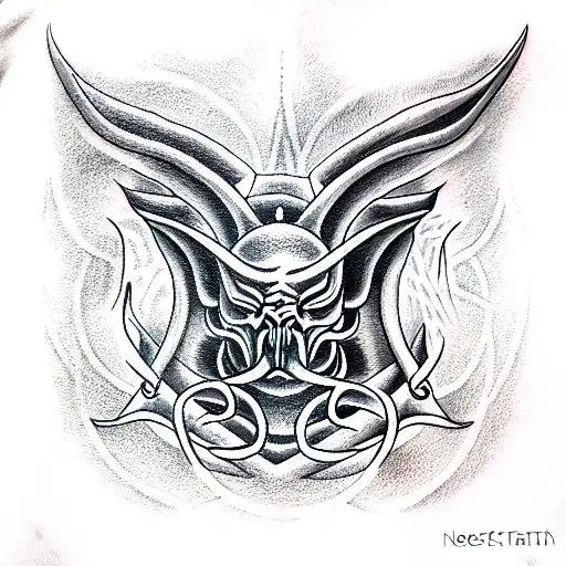 Satan tattoo design idea