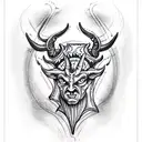 Satan tattoo design idea