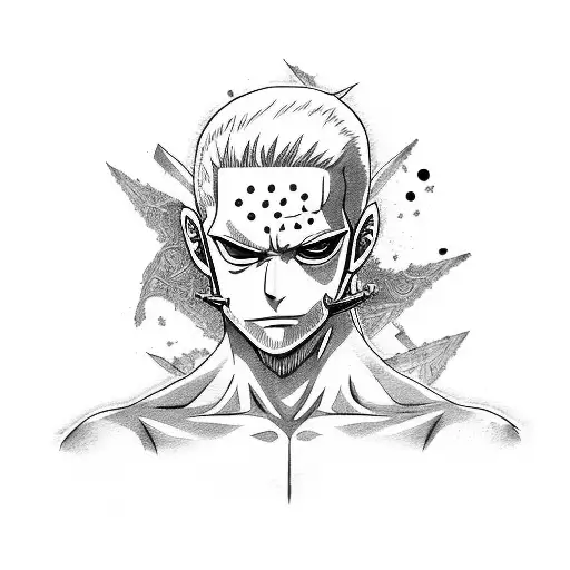 badass zoro tattoo design idea