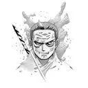 badass zoro tattoo design idea