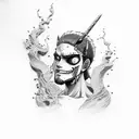 badass zoro tattoo design idea