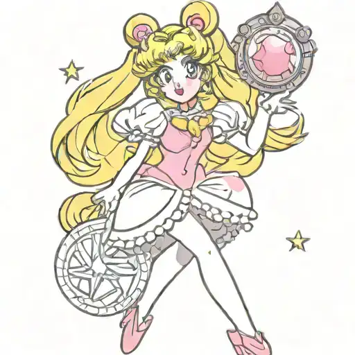 princess peach as sailor moon tattoo design idea