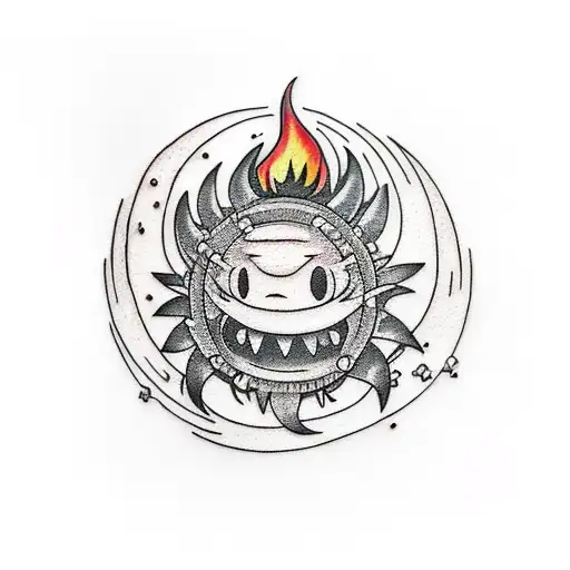 Howls Moving Castle Calcifer tattoo design idea