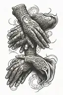 prayer hands tattoo design idea