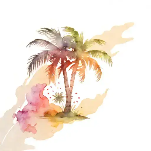 palm tree tattoo design idea